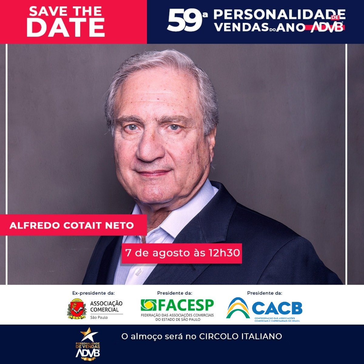 Presidente da Facesp será homenageado com Prêmio Personalidade de Vendas do Ano
